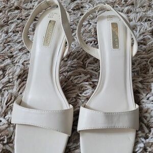 Primark Women's Cream Strappy Heels